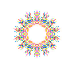 Image showing Abstract color concentric pattern 