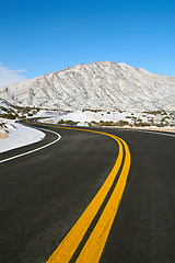 Image showing road through winter mountains