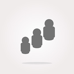 Image showing vector business man silhouette icon web app button. Web Icon Art. Graphic Icon Drawing