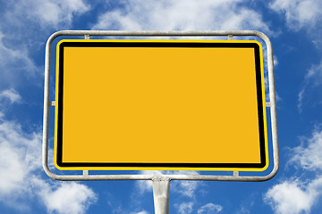 Image showing Yellow signpost for template