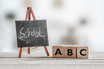 Image showing Alphabet teaching in the school