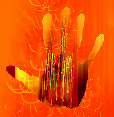 Image showing Abstract hand background