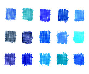 Image showing Set of abstract blue graduation elements