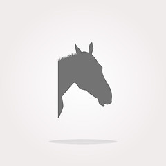 Image showing vector horse sign button, web app icon. Web Icon Art. Graphic Icon Drawing