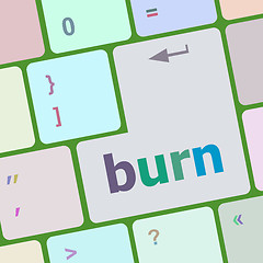 Image showing Computer keyboard with burn key. business concept vector illustration