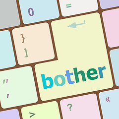 Image showing bother button on computer pc keyboard key vector illustration