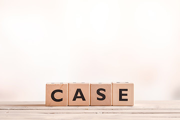 Image showing Case sign on wooden cubes