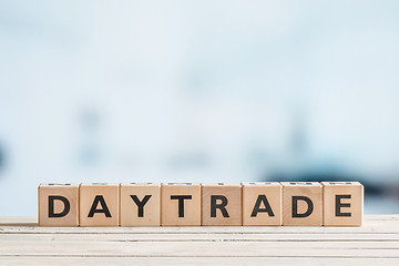 Image showing Daytrade sign in an office