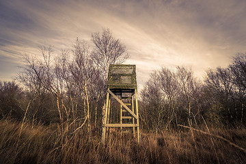 Image showing Hunting tower in the dusk