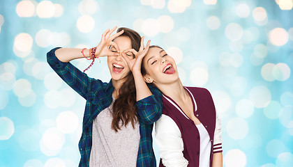 Image showing happy smiling pretty teenage girls having fun