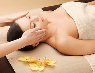 Image showing beautiful woman in massage salon