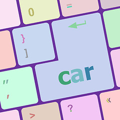 Image showing Car Delivery button computer keyboard vector illustration