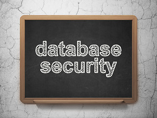 Image showing Database concept: Database Security on chalkboard background