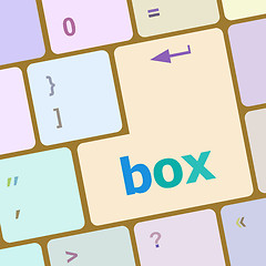 Image showing box button on the keyboard - holiday concept vector illustration