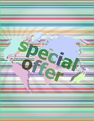 Image showing special offer text on digital screen vector illustration