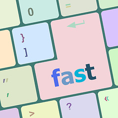 Image showing fast button on the computer keyboard key vector illustration