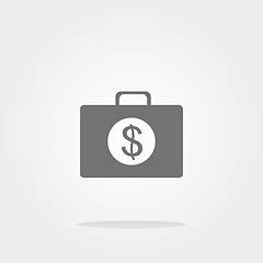 Image showing vector us dollar glossy icon on white background. Web Icon Art. Graphic Icon Drawing