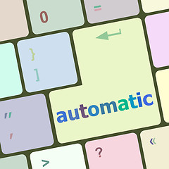 Image showing automatic button on computer keyboard key vector illustration