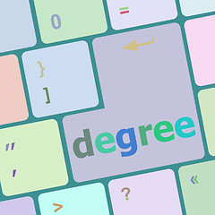 Image showing degree button on computer pc keyboard key vector illustration