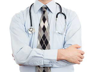 Image showing Doctor with stethoscope, isolated