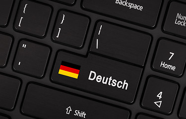 Image showing Enter button with flag Germany - Concept of language