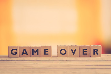 Image showing Game over sign in retro colors