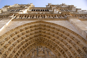 Image showing facade of Notre Dame de Paris