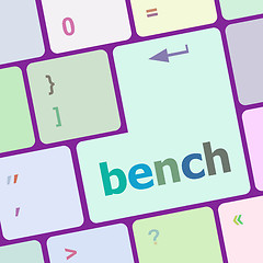 Image showing bell button on computer pc keyboard key vector illustration