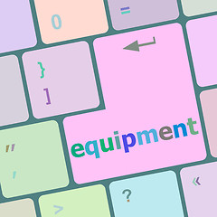Image showing Computer keyboard key with equipment word vector illustration
