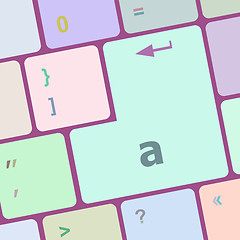 Image showing a word on computer button, keyboard key vector illustration