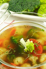 Image showing Healthy food - vegetable soup