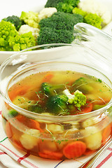 Image showing Healthy food - vegetable soup