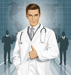 Image showing Vector Doctor With Stethoscope