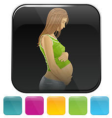 Image showing Icons with pregnant woman