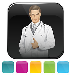 Image showing Icons with doctor man