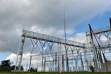 Image showing High voltage electric station