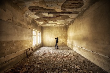 Image showing Abandoned building interior