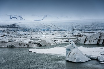 Image showing Icebergs at glacier lagoon 