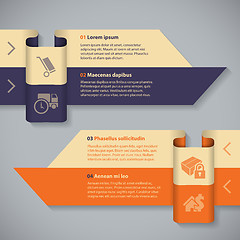 Image showing Arrow ribbon infographic with 4 options
