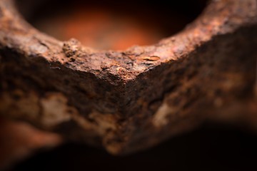 Image showing Rusty old steel Closeup photo