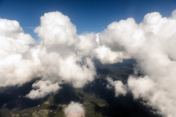 Image showing Aerial view of some clouds