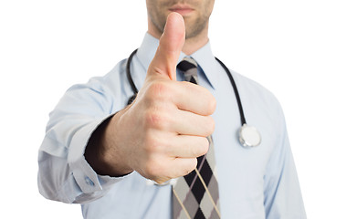 Image showing Male doctor showing thumbs up