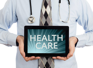 Image showing Doctor holding tablet - Healthcare