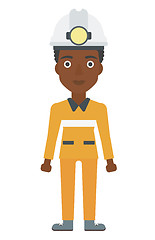 Image showing Confident miner in hardhat.