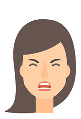 Image showing Screaming aggressive woman.