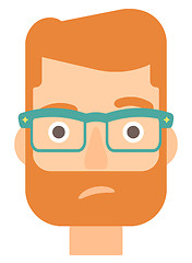 Image showing Envious man in glasses.