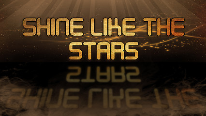 Image showing Gold quote - Shine like the stars