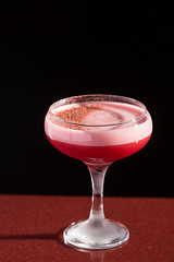 Image showing glass with the red cocktail