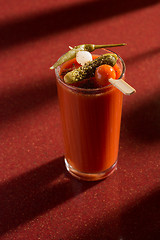 Image showing delicious tomato bloody mary cocktail 