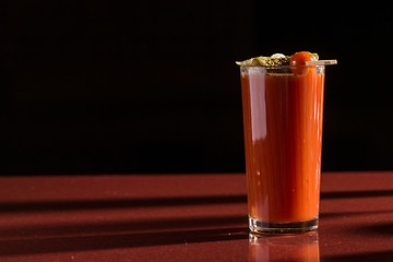 Image showing delicious tomato bloody mary cocktail 